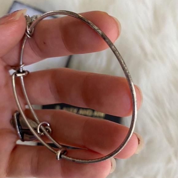 ALEX & ANI Sailboat charm adjustable silver bangle bracelet - Picture 3 of 5